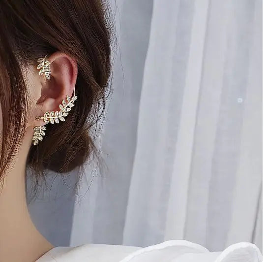 Korean Diamond Butterfly Ear Hook Clip